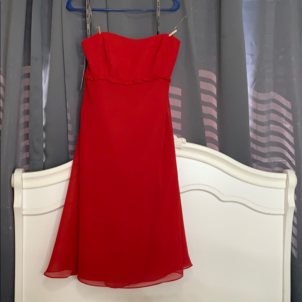NWT Alfred Angelo strapless plus size red …